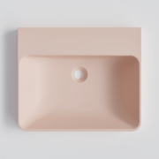 CODE LINEARE SOLID SURFACE SQUARE INSET BASIN - 530X445X60H - MATTE PINK