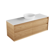 Edge Largo 1500 4 drawers, timber veneer, solid surface top