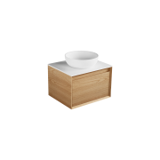 Edge Largo 600 1 drawer, timber veneer, solid surface top