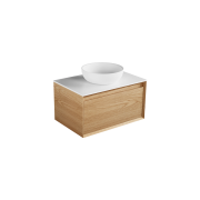 Edge Largo 750 1 drawer, timber veneer, solid surface top