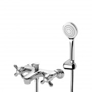 Foreno Diverter Bath Mixer with Shower Duplex - 15mm Chrome