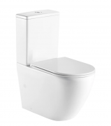 CODE FLOW BACK-TO-WALL TOILET - TYPHOON FLUSH - SLIM SEAT - GLOSS WHITE