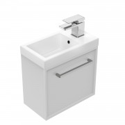 400 Francisco Wall Hung Right Hand Hinge Vanity (1 Door) - Specify Colour & Door Front & Basin