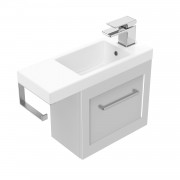 550 Francisco Wall Hung Left Hand Hinge Vanity (1 Door) - Specify Colour & Door Front & Basin & Toil