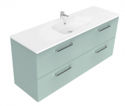 1500 Harrow Wall Hung Single Basin Vanity (4 Drawer) - Specify Colour & Basin