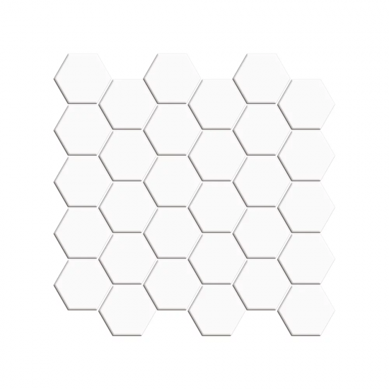 Mosaix Hexagonal White Matt (50mm) 284 x 270 | Tile Depot