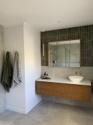 With Argile Khaki 60x246mm. Tiled by Singh Interiors NZ, Tauranga