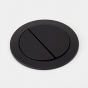 Toilet Flush Button and Seat Bolt Cover Caps Set - Matte Black