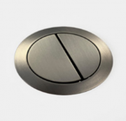 Toilet Flush Button and Seat Bolt Cover Caps Set - Brushed Nickel