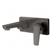 North Wall Mounted Basin Mixer Brushed Gunmetal (PVD)