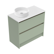 900 Sahara Luxe Floor Standing Left Hand Offset Basin Vanity (2 Drawer) - Specify Colour & Slap Top