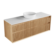 Plato Largo 1500 4 drawers, timber veneer, solid surface top