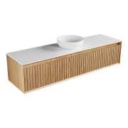 Plato Largo 1800 2 drawers, side, timber veneer, solid surface top