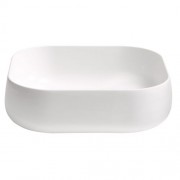 QUADRA 420X380 MATT WHITE ATHENITE BASIN - NO TAPHOLE