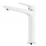 Solitaire Sink Mixer White/Chrome