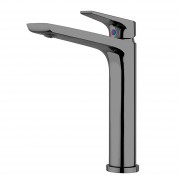 Solitaire Sink Mixer Mirrored Black (PVD)