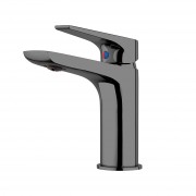 Solitaire Basin Mixer Mirrored Black (PVD)