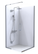 SUMMIT - ACRYLIC FRAMLESS SHOWER - CORNER, HINGED DOOR, 1000X1000MM - CHROME