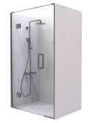 Summit - Acrylic Frameless Shower - Alcove, Hinged Door, 1200x900 - Gunmetal