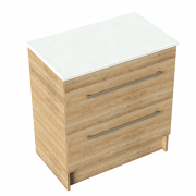 900 Skye Floor Standing Vanity (2 Drawer) - Specify Colour & Select Slab Top