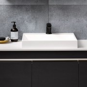 SLAB 500x430 GLOSS WHITE COMPOSITE BASIN - ONE TAPHOLE