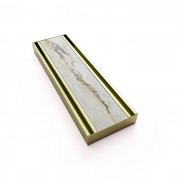 STILLNESS DRAIN TILE INSERT - BRUSHED BRASS -3M