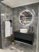 Rosebank Showroom display. Tivoli Grey Matt on floors, Super Gloss on walls