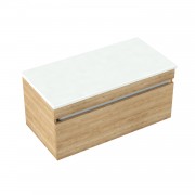 900 Vega Wall Hung Vanity (1 Drawer) - Specify Colour & Select Slab Top