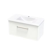 ARRAY BERLIN WAVE 900 SINGLE DRAWER WITH INTERNAL DRAWER WHITE SATIN