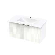 ARRAY RIADA WAVE 900 SINGLE DRAWER WHITE SATIN