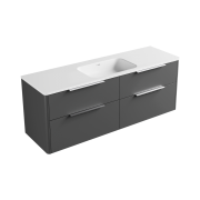 Evo Arco 1500 single basin, 4 drawers, thermoform profile front