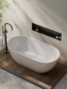 HALO SOLID SURFACE FREESTANDING BATH - 1700X800X560 - GLOSS WHITE