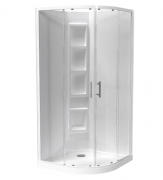 CEZANNE 900X900 ROUND MOULDED WHITE - CORNER WASTE