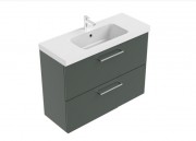 900 Harrow Slim Wall Hung Vanity (2 Drawer)