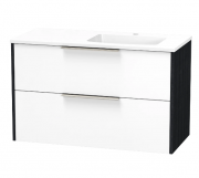 NIKAU 1000 CENTRE BOWL DOUBLE DRAWER WALL ULTRA GLOSS WHITE/COLOUR